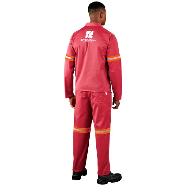 Trade Polycotton Conti Suit - Reflective Arms & Legs - Orange Tape Trade Polycotton Conti Suit - Reflective Arms & Legs - Orange Tape