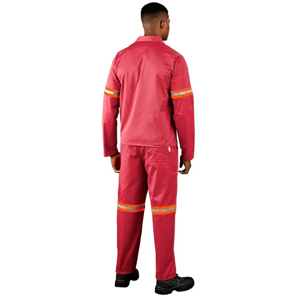Trade Polycotton Conti Suit - Reflective Arms & Legs - Orange Tape Trade Polycotton Conti Suit - Reflective Arms & Legs - Orange Tape