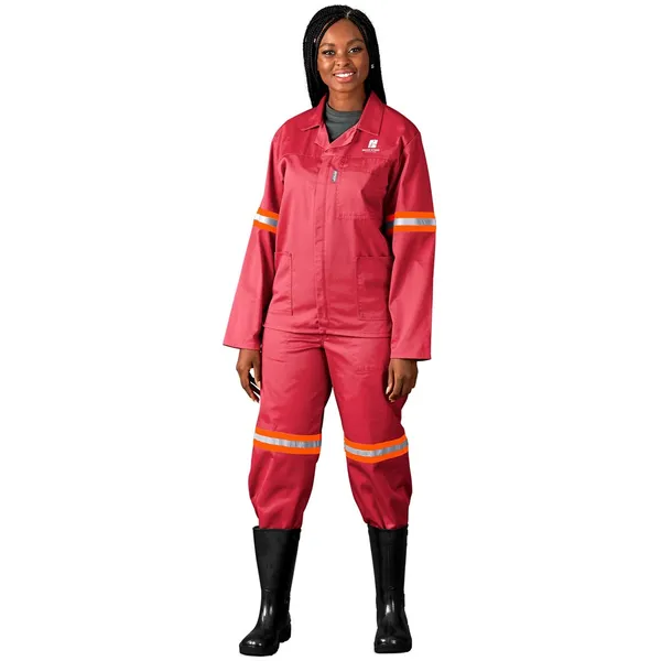Trade Polycotton Conti Suit - Reflective Arms & Legs - Orange Tape Trade Polycotton Conti Suit - Reflective Arms & Legs - Orange Tape