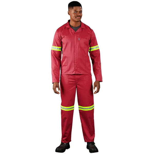 Trade Polycotton Conti Suit - Reflective Arms, Legs & Back - Yellow Tape Trade Polycotton Conti Suit - Reflective Arms, Legs & Back - Yellow Tape