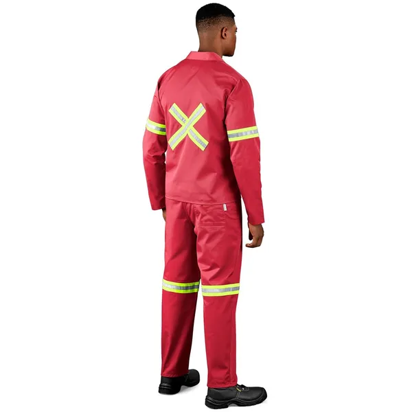 Trade Polycotton Conti Suit - Reflective Arms, Legs & Back - Yellow Tape Trade Polycotton Conti Suit - Reflective Arms, Legs & Back - Yellow Tape