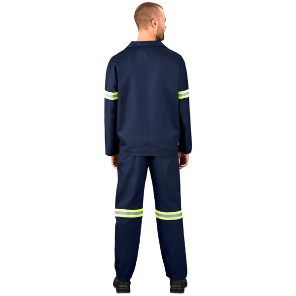 Technician 100% Cotton Conti Suit - Reflective Arms & Legs - Yellow Tape Technician 100% Cotton Conti Suit - Reflective Arms & Legs - Yellow Tape