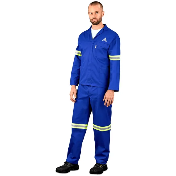Technician 100% Cotton Conti Suit - Reflective Arms & Legs - Yellow Tape Technician 100% Cotton Conti Suit - Reflective Arms & Legs - Yellow Tape