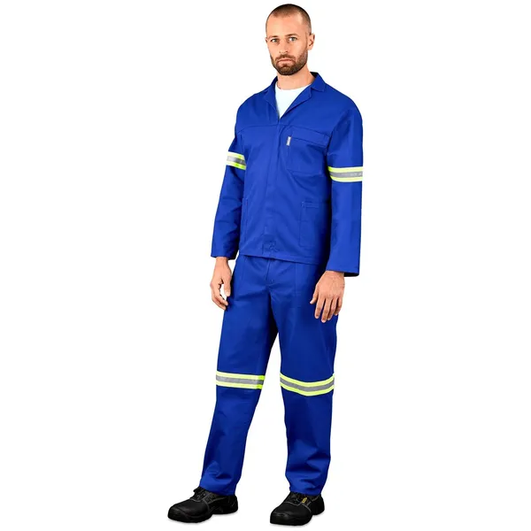 Technician 100% Cotton Conti Suit - Reflective Arms & Legs - Yellow Tape Technician 100% Cotton Conti Suit - Reflective Arms & Legs - Yellow Tape