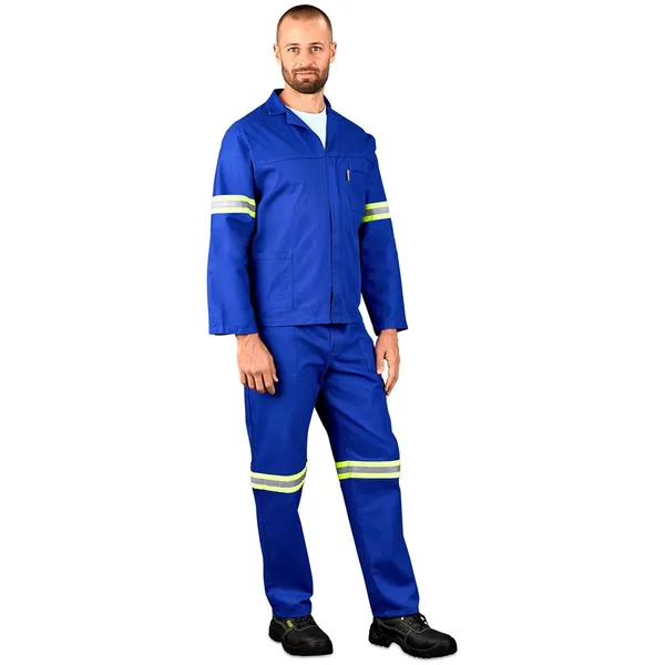 Technician 100% Cotton Conti Suit - Reflective Arms & Legs - Yellow Tape Technician 100% Cotton Conti Suit - Reflective Arms & Legs - Yellow Tape