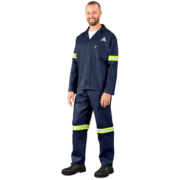 Technician 100% Cotton Conti Suit - Reflective Arms & Legs - Yellow Tape Technician 100% Cotton Conti Suit - Reflective Arms & Legs - Yellow Tape