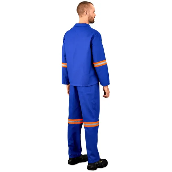 Technician 100% Cotton Conti Suit - Reflective Arms & Legs - Orange Tape Technician 100% Cotton Conti Suit - Reflective Arms & Legs - Orange Tape