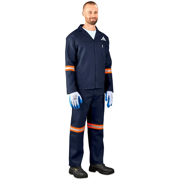 Technician 100% Cotton Conti Suit - Reflective Arms & Legs - Orange Tape Technician 100% Cotton Conti Suit - Reflective Arms & Legs - Orange Tape