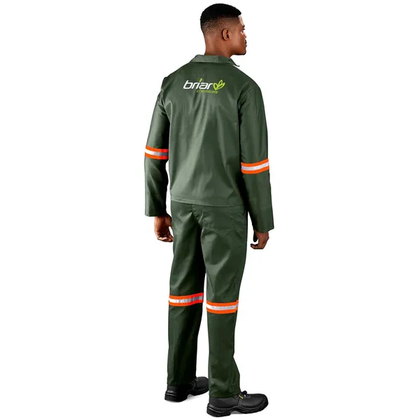 Acid Resistant Polycotton Conti Suit - Reflective Arm & Legs - Orange Tape Acid Resistant Polycotton Conti Suit - Reflective Arm & Legs - Orange Tape