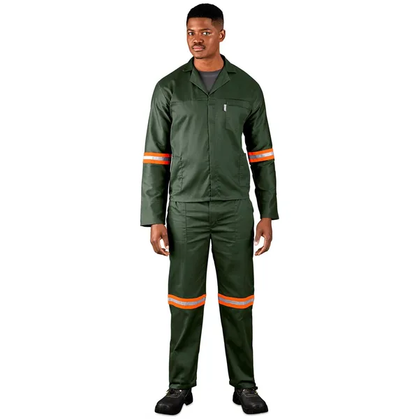 Acid Resistant Polycotton Conti Suit - Reflective Arm & Legs - Orange Tape Acid Resistant Polycotton Conti Suit - Reflective Arm & Legs - Orange Tape