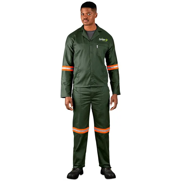 Acid Resistant Polycotton Conti Suit - Reflective Arm & Legs - Orange Tape Acid Resistant Polycotton Conti Suit - Reflective Arm & Legs - Orange Tape