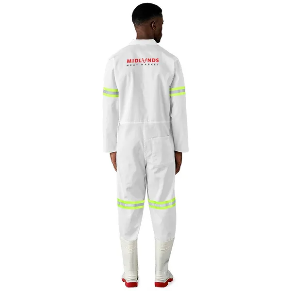 Safety Polycotton Boiler Suit - Reflective Arms & Legs - Yellow Tape Safety Polycotton Boiler Suit - Reflective Arms & Legs - Yellow Tape