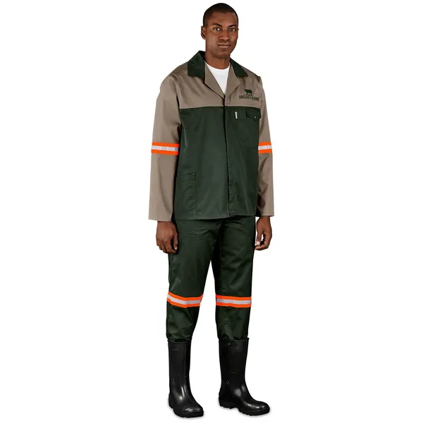 Site Premium Polycotton Pants - Reflective Legs - Orange Tape Site Premium Polycotton Pants - Reflective Legs - Orange Tape