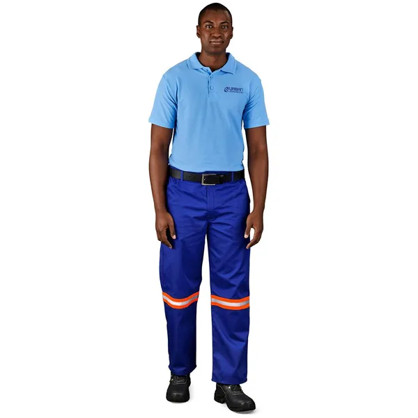 Site Premium Polycotton Pants - Reflective Legs - Orange Tape Site Premium Polycotton Pants - Reflective Legs - Orange Tape