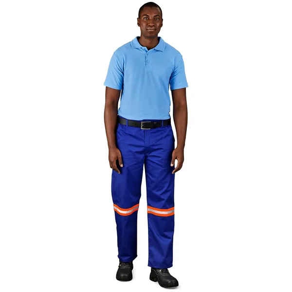 Site Premium Polycotton Pants - Reflective Legs - Orange Tape Site Premium Polycotton Pants - Reflective Legs - Orange Tape