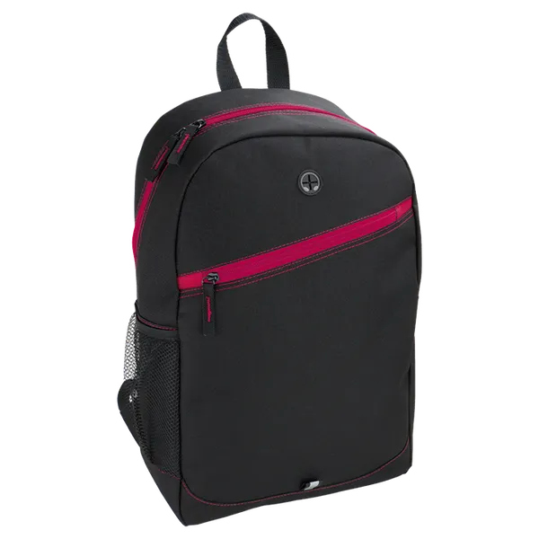 Backpack With Contrast Colour Diagonal Zip Backpack With Contrast Colour Diagonal Zip