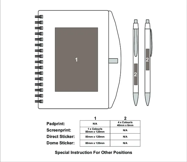 A6 Spiral Notebook and Pen A6 Spiral Notebook and Pen