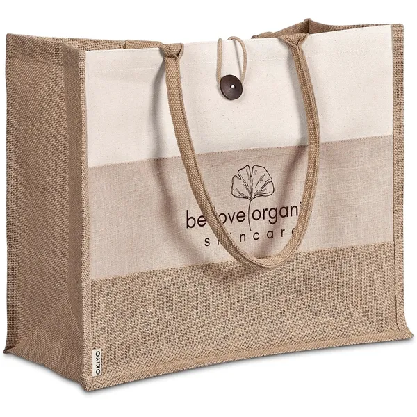 Okiyo Fukei Jute & Cotton Tote Okiyo Fukei Jute & Cotton Tote
