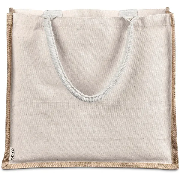Okiyo Chinsai Maxi Jute & Cotton Tote Okiyo Chinsai Maxi Jute & Cotton Tote