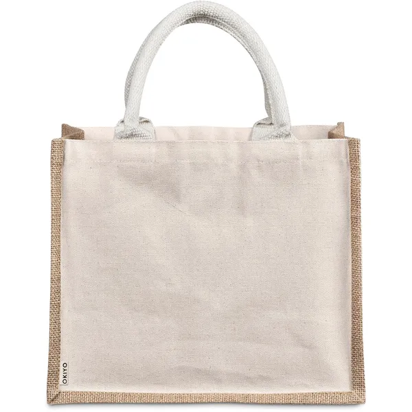 Okiyo Chinsai Midi Jute & Cotton Tote Okiyo Chinsai Midi Jute & Cotton Tote