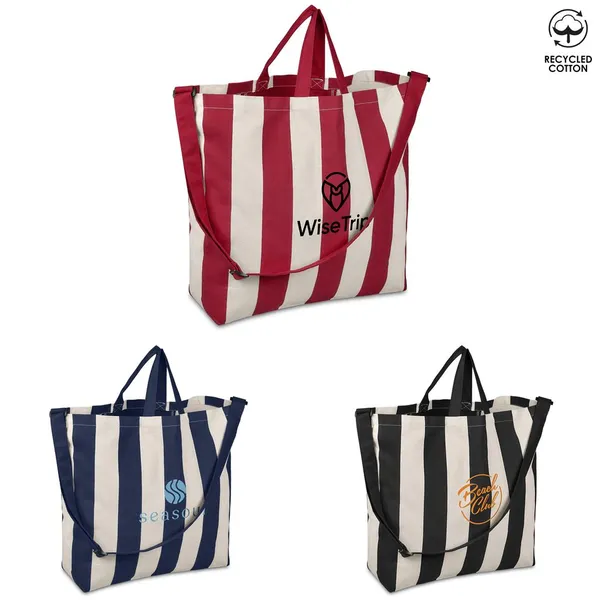 Okiyo Natsuri Recycled Cotton Canvas Large Beach Bag Okiyo Natsuri Recycled Cotton Canvas Large Beach Bag