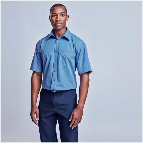 Mens Short Sleeve Micro Check Shirt Mens Short Sleeve Micro Check Shirt