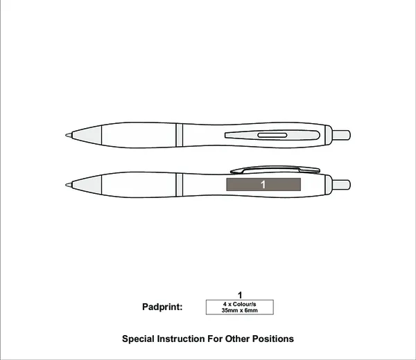Curved Design Ballpoint Pen Curved Design Ballpoint Pen