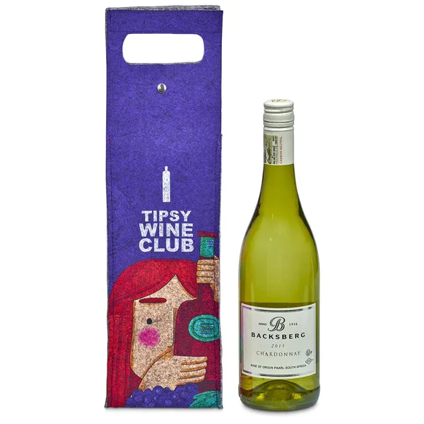 Hoppla Velto RPET Felt Single Wine Bottle Carrier Hoppla Velto RPET Felt Single Wine Bottle Carrier
