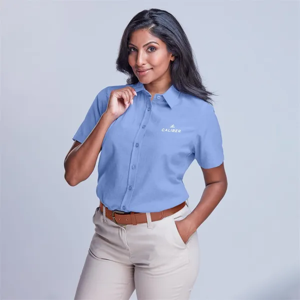 Ladies Short Sleeve Oxford Shirt Ladies Short Sleeve Oxford Shirt