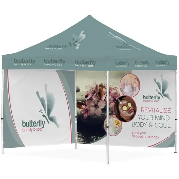 Ovation Sublimated Gazebo 3m X 3m - 2 Full-Wall Skins Ovation Sublimated Gazebo 3m X 3m - 2 Full-Wall Skins