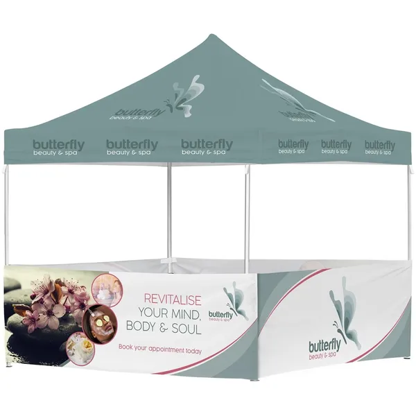 Ovation Sublimated Gazebo 3m X 3m - 4 Half-Wall Skins Ovation Sublimated Gazebo 3m X 3m - 4 Half-Wall Skins