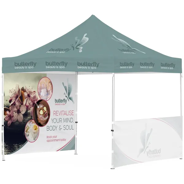 Ovation Sublimated Gazebo 3m X 3m - 1 Half-Wall Skin - 1 Full-Wall Skin Ovation Sublimated Gazebo 3m X 3m - 1 Half-Wall Skin - 1 Full-Wall Skin