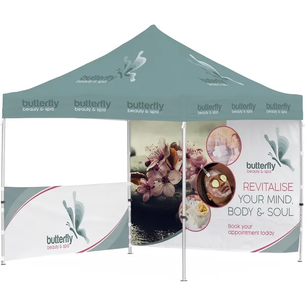 Ovation Sublimated Gazebo 3m X 3m - 1 Half-Wall Skin - 1 Full-Wall Skin Ovation Sublimated Gazebo 3m X 3m - 1 Half-Wall Skin - 1 Full-Wall Skin