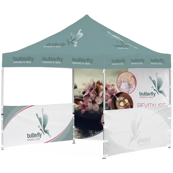 Ovation Sublimated Gazebo 3m X 3m - 2 Half-Wall Skins - 1 Full-Wall Skin Ovation Sublimated Gazebo 3m X 3m - 2 Half-Wall Skins - 1 Full-Wall Skin