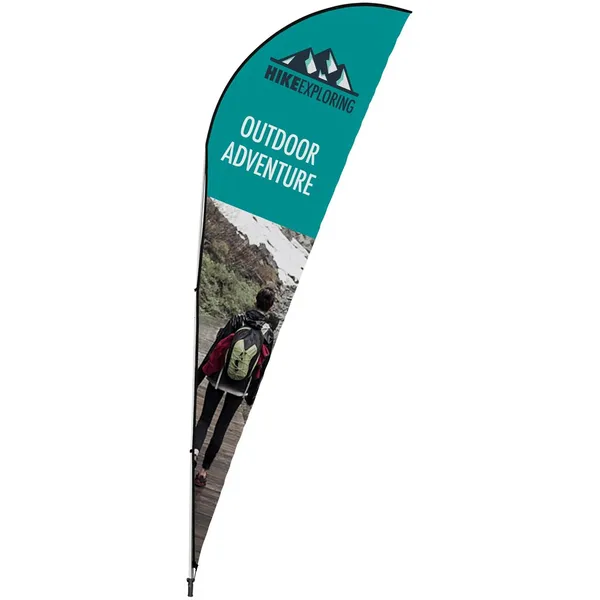 Legend 4M Sublimated Sharkfin Double-Sided Flying Banner - 1 complete unit Legend 4M Sublimated Sharkfin Double-Sided Flying Banner - 1 complete unit