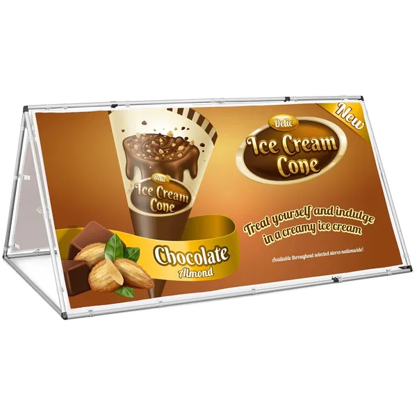 Ovation Sublimated A-Frame With Fabric Print 2m X 1m Ovation Sublimated A-Frame With Fabric Print 2m X 1m