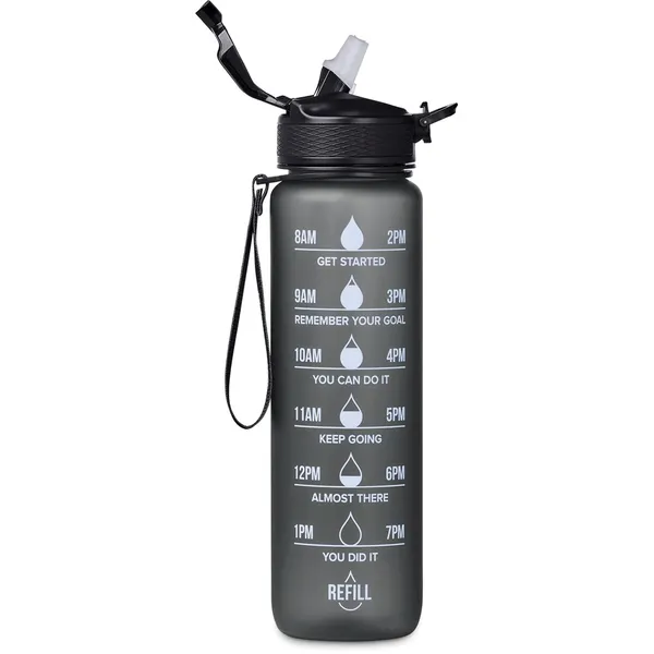 Eva & Elm Neptune Plastic Water Bottle - 1 Litre Eva & Elm Neptune Plastic Water Bottle - 1 Litre