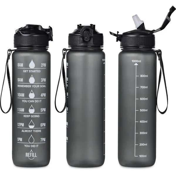 Eva & Elm Neptune Plastic Water Bottle - 1 Litre Eva & Elm Neptune Plastic Water Bottle - 1 Litre