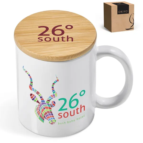 Okiyo Sozo Bamboo & Ceramic Sublimation Coffee Mug - 330ml Okiyo Sozo Bamboo & Ceramic Sublimation Coffee Mug - 330ml