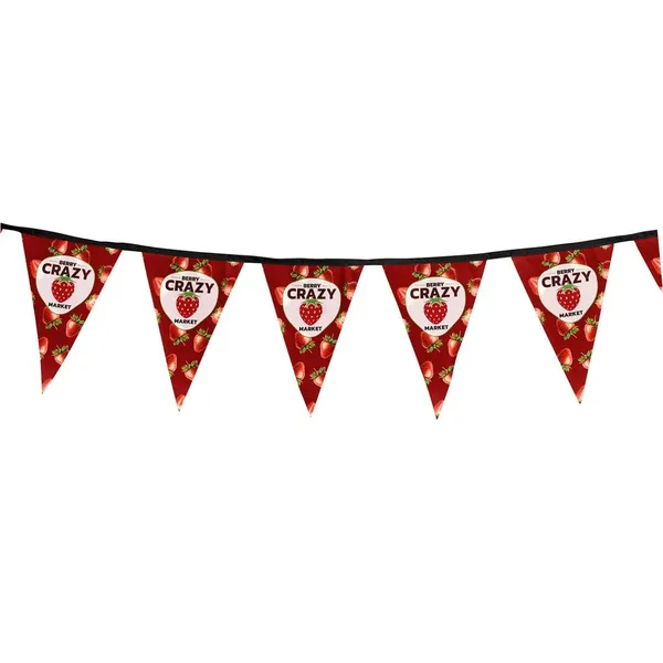 Sublimated Single-Sided Polyester Triangle Bunting 10m Sublimated Single-Sided Polyester Triangle Bunting 10m