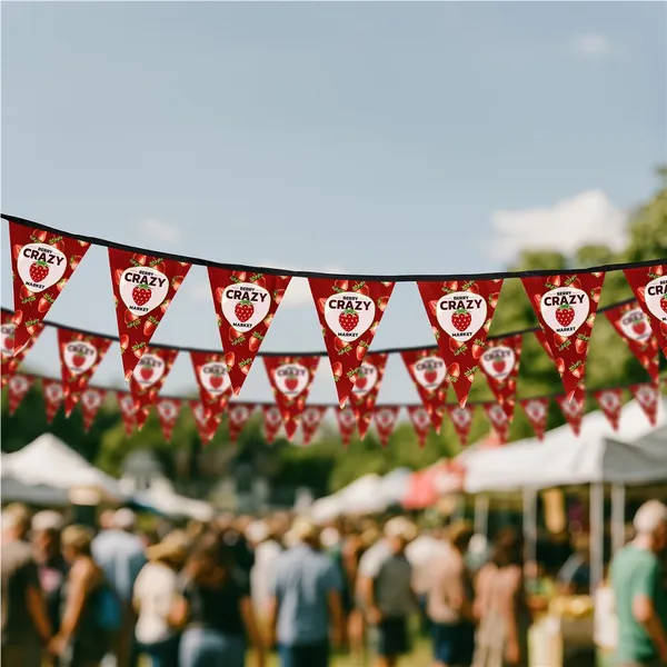 Sublimated Single-Sided Polyester Triangle Bunting 10m Sublimated Single-Sided Polyester Triangle Bunting 10m