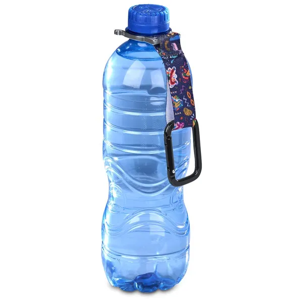 Altitude Meridian Carabiner Single-Sided Sublimated Petersham Bottle Strap Altitude Meridian Carabiner Single-Sided Sublimated Petersham Bottle Strap