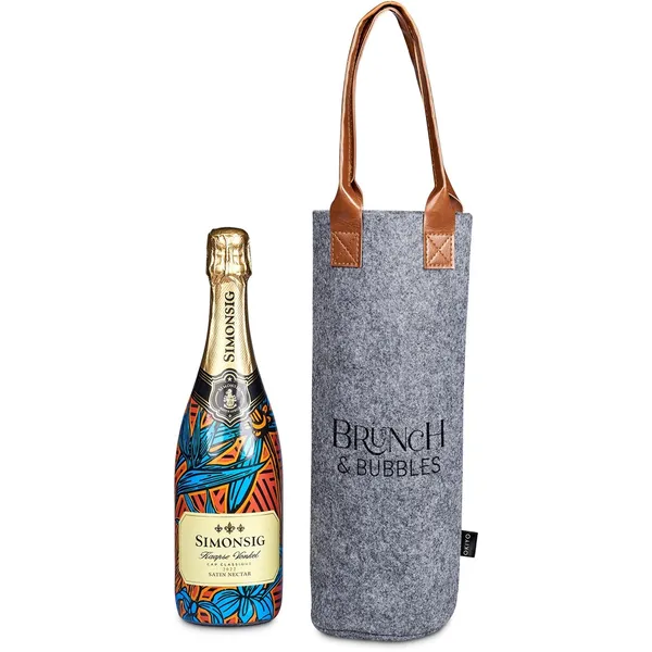 Okiyo Tahada RPET Felt Wine Tote Okiyo Tahada RPET Felt Wine Tote