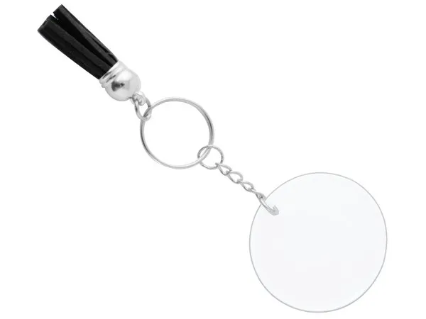 Acrylic Keychain with Tassles Acrylic Keychain with Tassles