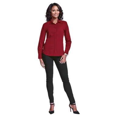 Basic Poly Cotton Blouse Long Sleeve Ladies Basic Poly Cotton Blouse Long Sleeve Ladies