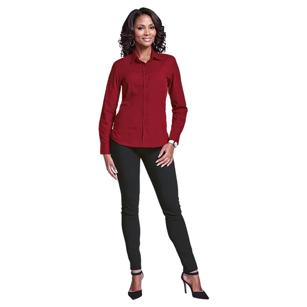 Basic Poly Cotton Blouse Long Sleeve Ladies Basic Poly Cotton Blouse Long Sleeve Ladies