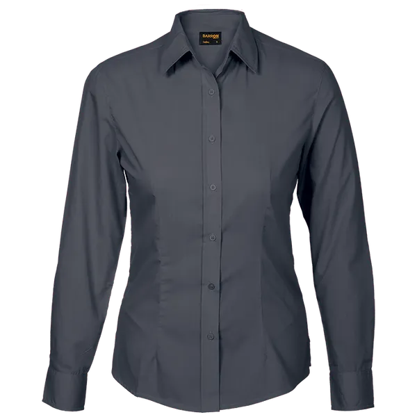 Basic Poly Cotton Blouse Long Sleeve Ladies Basic Poly Cotton Blouse Long Sleeve Ladies
