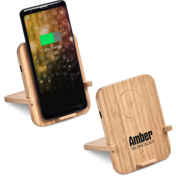 Okiyo Noryoku Bamboo Wireless Charging Phone Stand Okiyo Noryoku Bamboo Wireless Charging Phone Stand