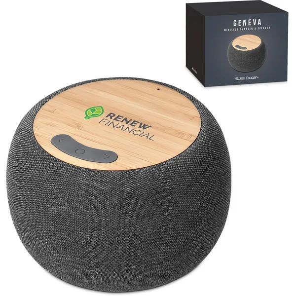 Swiss Cougar Geneva Wireless Charger & Bluetooth Speaker Swiss Cougar Geneva Wireless Charger & Bluetooth Speaker