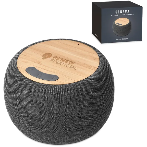 Swiss Cougar Geneva Wireless Charger & Bluetooth Speaker Swiss Cougar Geneva Wireless Charger & Bluetooth Speaker